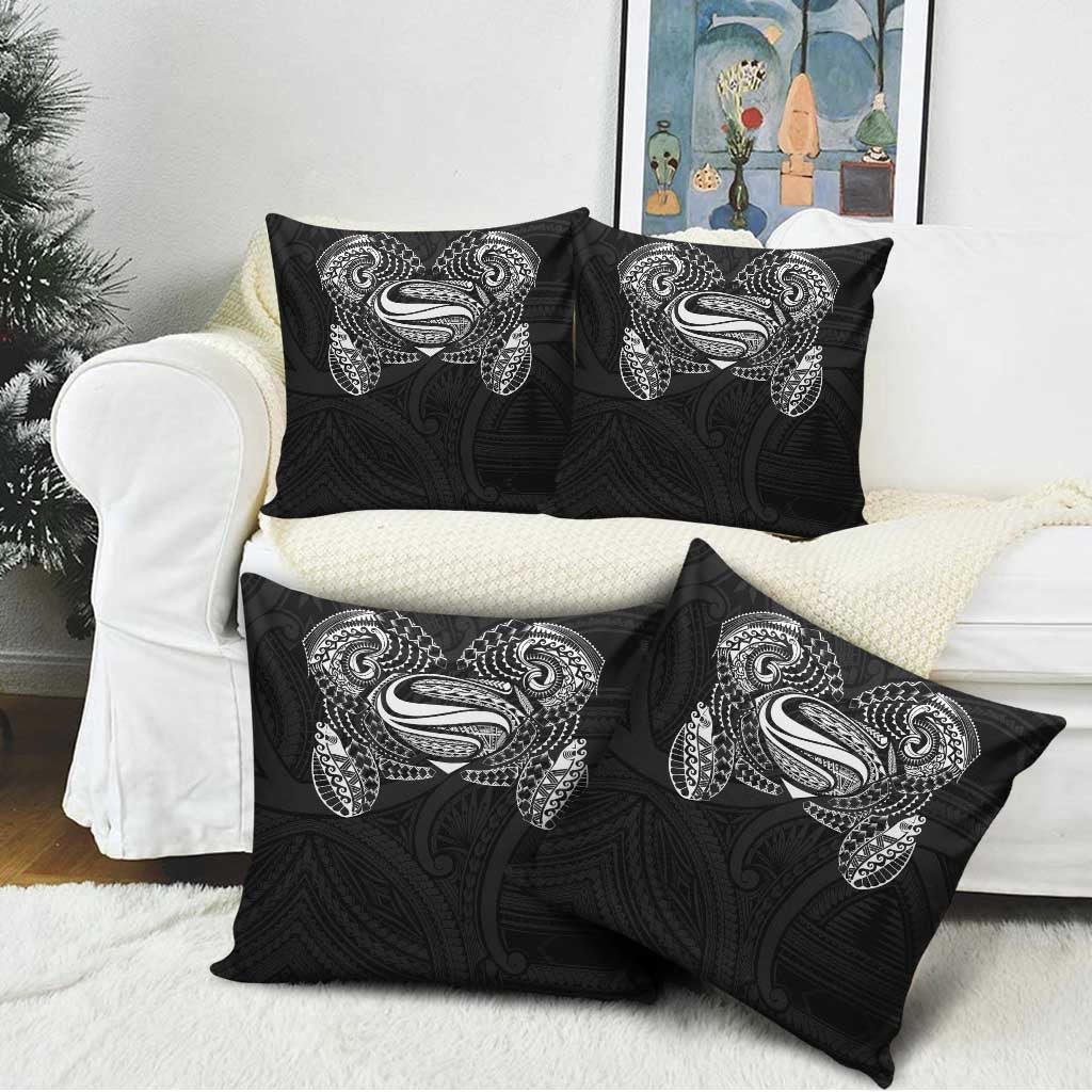 Super Samoan Traditional Tribal Art Tattoos Pillow Cover Black Color - Polynesian Pride