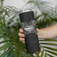 Super Samoan Traditional Tribal Art Tattoos Skinny Tumbler Black Color - Polynesian Pride