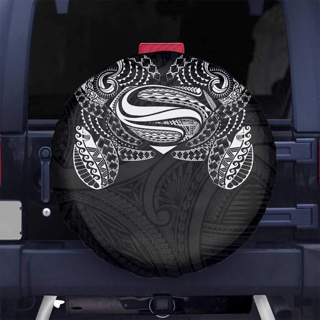 Super Samoan Traditional Tribal Art Tattoos Spare Tire Cover Black Color - Polynesian Pride
