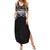 Super Samoan Traditional Tribal Art Tattoos Summer Maxi Dress Black Color - Polynesian Pride