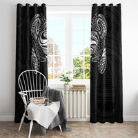 Super Samoan Traditional Tribal Art Tattoos Window Curtain Black Color - Polynesian Pride