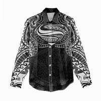 Super Samoan Traditional Tribal Art Tattoos Women Casual Shirt Black Color - Polynesian Pride