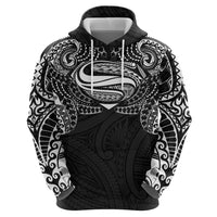 Super Samoan Traditional Tribal Art Tattoos Zip Hoodie Black Color - Polynesian Pride