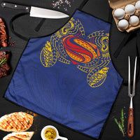Super Samoan Traditional Tribal Art Tattoos Apron Blue Color - Polynesian Pride