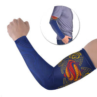 Super Samoan Traditional Tribal Art Tattoos Arm Sleeves Blue Color LT03 Set of 2 Blue - Polynesian Pride