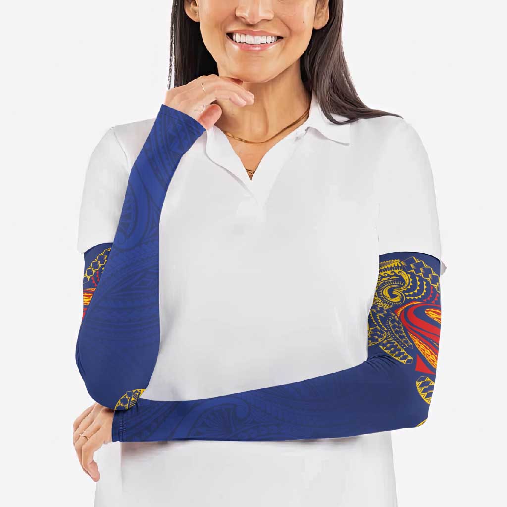 Super Samoan Traditional Tribal Art Tattoos Arm Sleeves Blue Color LT03 - Polynesian Pride