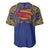 Super Samoan Traditional Tribal Art Tattoos Baseball Jersey Blue Color - Polynesian Pride
