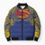 Super Samoan Traditional Tribal Art Tattoos Bomber Puffer Jacket Blue Color - Polynesian Pride