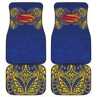Super Samoan Traditional Tribal Art Tattoos Car Mats Blue Color - Polynesian Pride