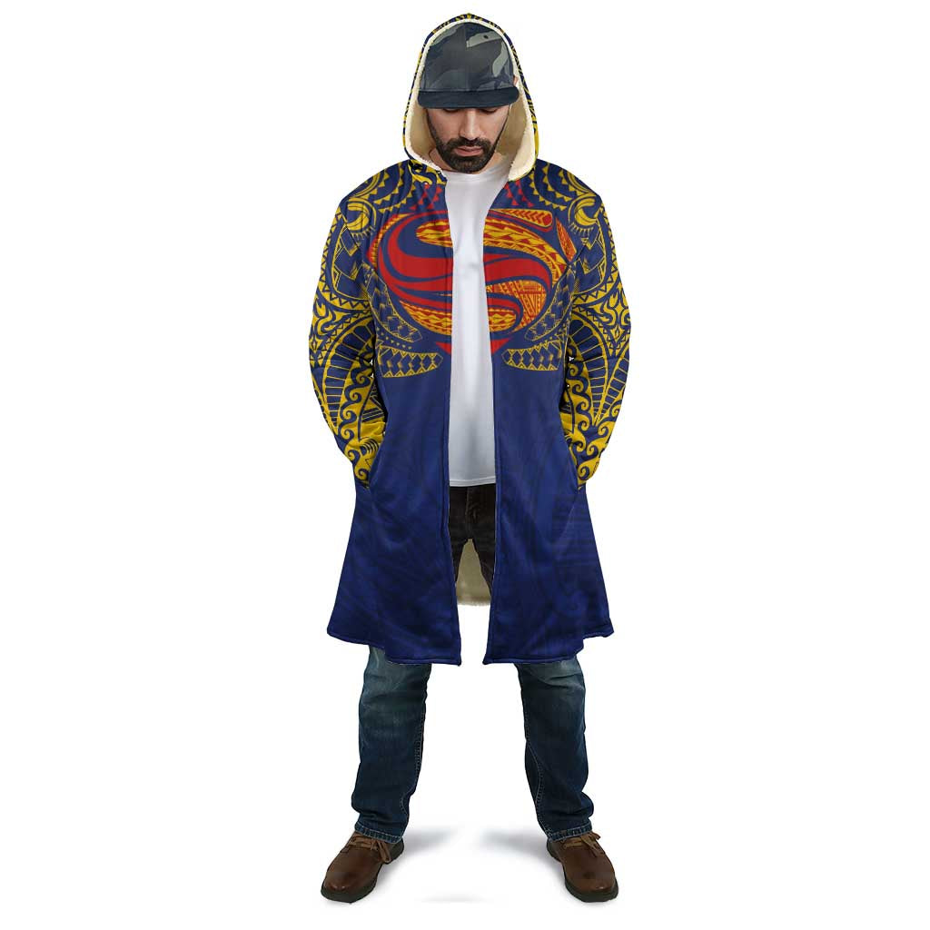 Super Samoan Traditional Tribal Art Tattoos Cloak Blue Color - Polynesian Pride