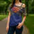 Super Samoan Traditional Tribal Art Tattoos Cross Shoulder Shirt Blue Color - Polynesian Pride