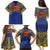 Super Samoan Traditional Tribal Art Tattoos Family Matching Puletasi and Hawaiian Shirt Blue Color - Polynesian Pride