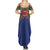 Super Samoan Traditional Tribal Art Tattoos Family Matching Summer Maxi Dress and Hawaiian Shirt Blue Color - Polynesian Pride