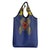 Super Samoan Traditional Tribal Art Tattoos Grocery Bag Blue Color - Polynesian Pride