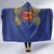 Super Samoan Traditional Tribal Art Tattoos Hooded Blanket Blue Color - Polynesian Pride