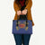Super Samoan Traditional Tribal Art Tattoos Leather Bag Blue Color - Polynesian Pride