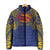 Super Samoan Traditional Tribal Art Tattoos Padded Jacket Blue Color - Polynesian Pride