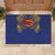 Super Samoan Traditional Tribal Art Tattoos Rubber Doormat Blue Color - Polynesian Pride