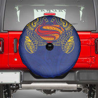 Super Samoan Traditional Tribal Art Tattoos Spare Tire Cover Blue Color - Polynesian Pride