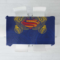 Super Samoan Traditional Tribal Art Tattoos Tablecloth Blue Color - Polynesian Pride
