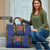 Super Samoan Traditional Tribal Art Tattoos Travel Bag Blue Color - Polynesian Pride