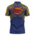Super Samoan Traditional Tribal Art Tattoos Zipper Polo Shirt Blue Color - Polynesian Pride