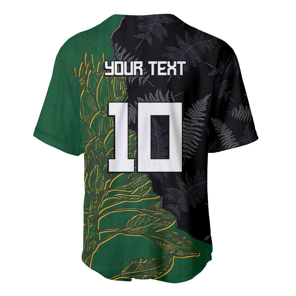 Custom Aotearoa South Africa Rugby Freedom Cup Baseball Jersey Kiwi Warriors Haka with King Protea Symbol - Polynesian Pride