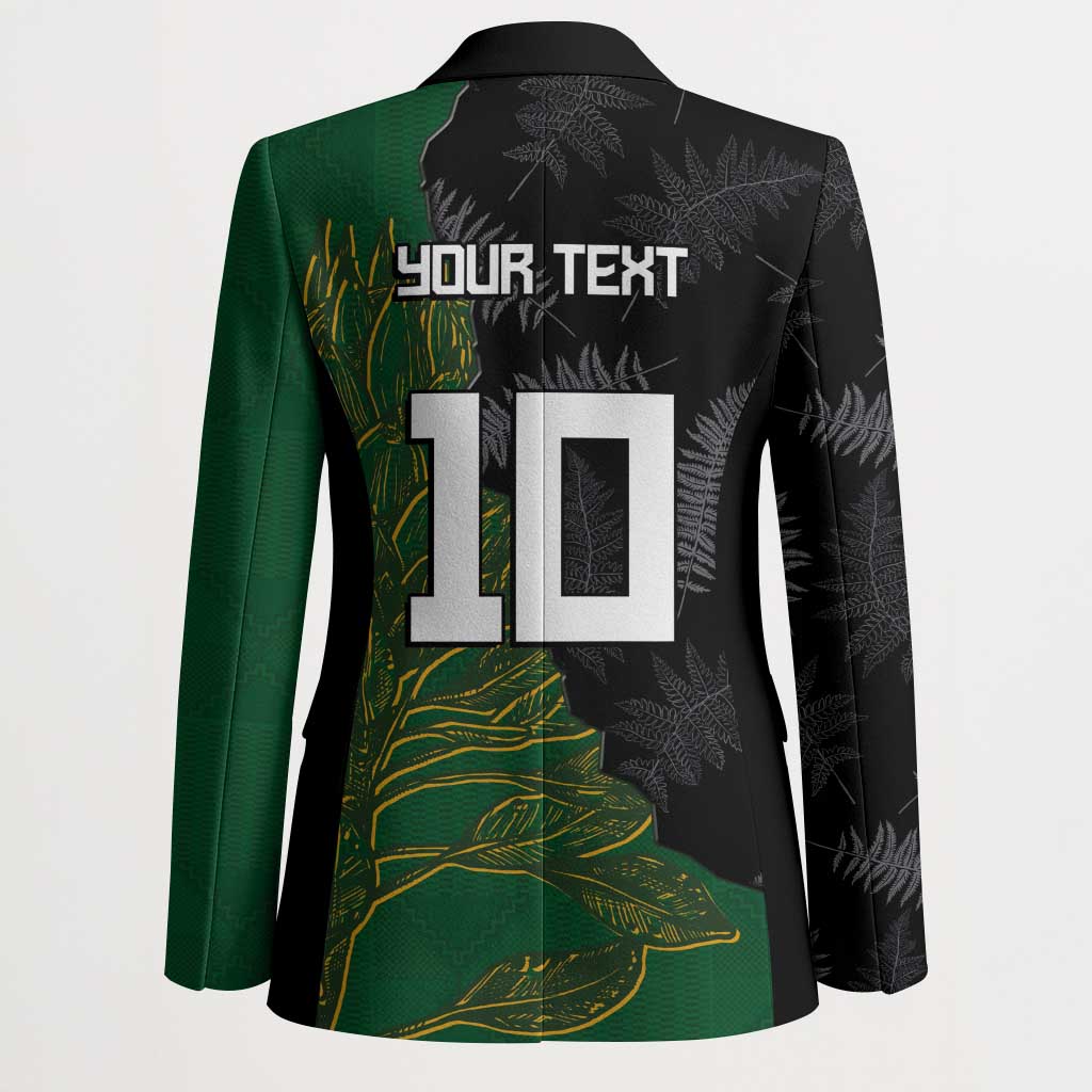 Custom Aotearoa South Africa Rugby Freedom Cup Blazer Kiwi Warriors Haka with King Protea Symbol - Polynesian Pride