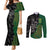 Custom Aotearoa South Africa Rugby Freedom Cup Couples Matching Mermaid Dress and Long Sleeve Button Shirt Kiwi Warriors Haka with King Protea Symbol - Polynesian Pride