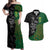 Custom Aotearoa South Africa Rugby Freedom Cup Couples Matching Off Shoulder Maxi Dress and Hawaiian Shirt Kiwi Warriors Haka with King Protea Symbol - Polynesian Pride