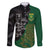 Custom Aotearoa South Africa Rugby Freedom Cup Family Matching Off Shoulder Maxi Dress and Hawaiian Shirt Kiwi Warriors Haka with King Protea Symbol - Polynesian Pride