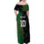 Custom Aotearoa South Africa Rugby Freedom Cup Family Matching Off Shoulder Maxi Dress and Hawaiian Shirt Kiwi Warriors Haka with King Protea Symbol - Polynesian Pride
