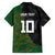 Custom Aotearoa South Africa Rugby Freedom Cup Family Matching Short Sleeve Bodycon Dress and Hawaiian Shirt Kiwi Warriors Haka with King Protea Symbol - Polynesian Pride