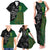 Custom Aotearoa South Africa Rugby Freedom Cup Family Matching Tank Maxi Dress and Hawaiian Shirt Kiwi Warriors Haka with King Protea Symbol - Polynesian Pride