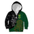 Custom Aotearoa South Africa Rugby Freedom Cup Kid Hoodie Kiwi Warriors Haka with King Protea Symbol - Polynesian Pride