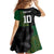 Custom Aotearoa South Africa Rugby Freedom Cup Kid Short Sleeve Dress Kiwi Warriors Haka with King Protea Symbol - Polynesian Pride