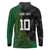 Custom Aotearoa South Africa Rugby Freedom Cup Long Sleeve Polo Shirt Kiwi Warriors Haka with King Protea Symbol - Polynesian Pride