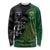 Custom Aotearoa South Africa Rugby Freedom Cup Long Sleeve Shirt Kiwi Warriors Haka with King Protea Symbol - Polynesian Pride