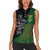 Custom Aotearoa South Africa Rugby Freedom Cup Women Sleeveless Polo Shirt Kiwi Warriors Haka with King Protea Symbol - Polynesian Pride
