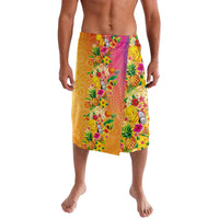 Hawaiian Tropical Fruits and Plants Lavalava Kakau Pattern Summer Vibe