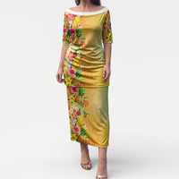 Hawaiian Tropical Fruits and Plants Puletasi Kakau Pattern Summer Vibe