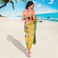 Hawaiian Tropical Fruits and Plants Sarong Kakau Pattern Summer Vibe