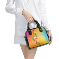 Hawaiian Tropical Fruits and Plants Shoulder Handbag Kakau Pattern Summer Vibe
