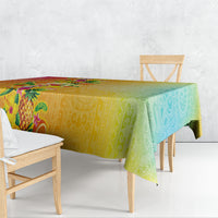 Hawaiian Tropical Fruits and Plants Tablecloth Kakau Pattern Summer Vibe