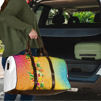 Hawaiian Tropical Fruits and Plants Travel Bag Kakau Pattern Summer Vibe