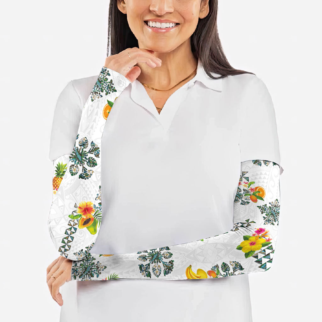 Hawaiian Quilts Arm Sleeves Tropical Fruits and Plants