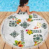 Hawaiian Quilts Beach Blanket Tropical Fruits and Plants