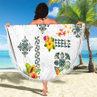 Hawaiian Quilts Beach Blanket Tropical Fruits and Plants