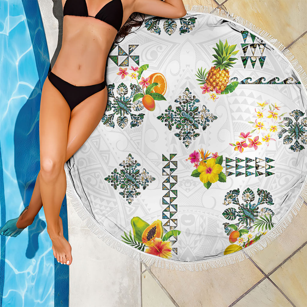 Hawaiian Quilts Beach Blanket Tropical Fruits and Plants
