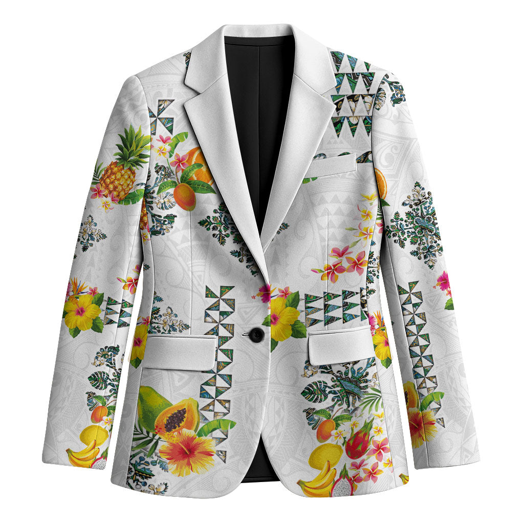Hawaiian Quilts Blazer Tropical Fruits and Plants